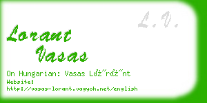 lorant vasas business card